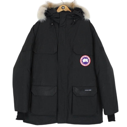 Canada Goose Black Expedition Parka Down Jacket with Fur Trim