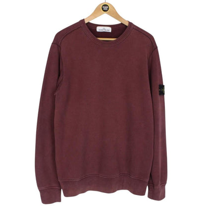 Stone Island AW 2017 Burgundy Cotton Sweatshirt Jumper
