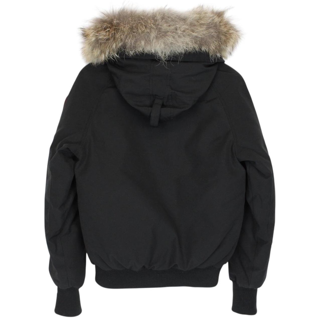 Canada Goose Black Chilliwack Bomber Down Jacket with Fur Trim