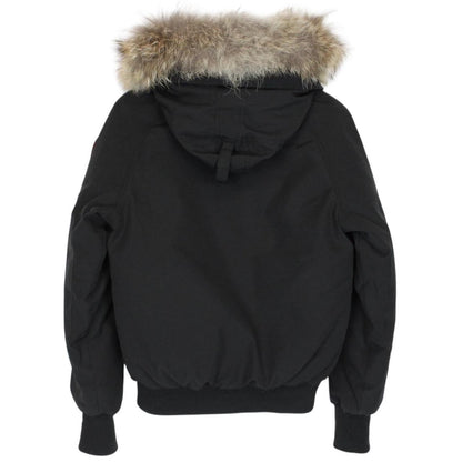 Canada Goose Black Chilliwack Bomber Down Jacket with Fur Trim