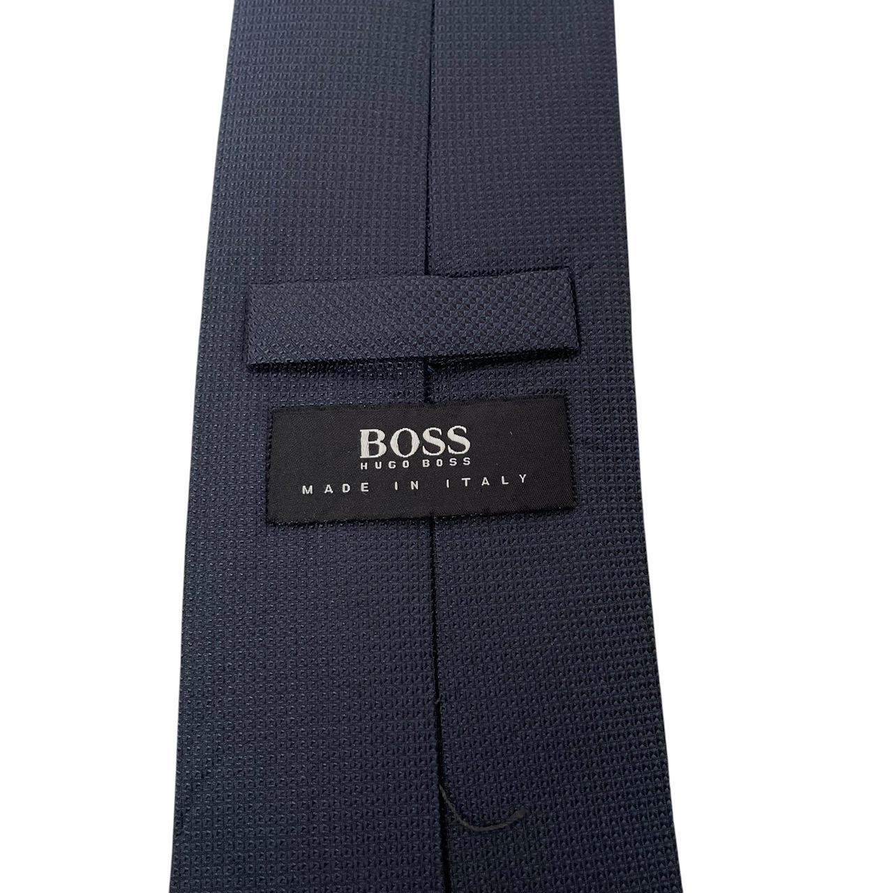 Hugo Boss Navy Blue Silk Silk Tie