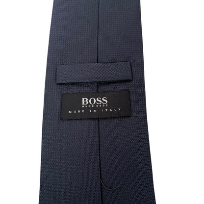 Hugo Boss Navy Blue Silk Silk Tie