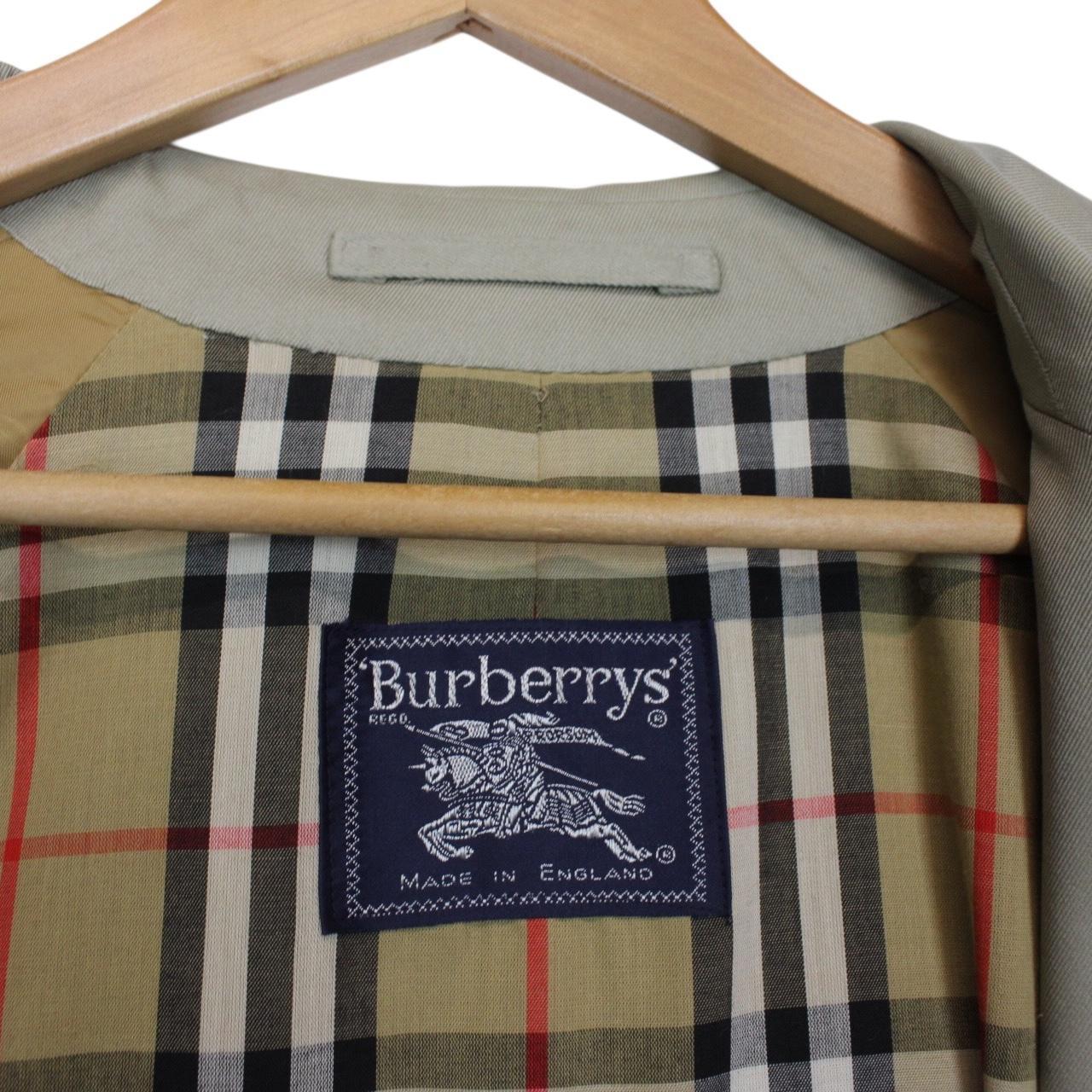 Vintage 90s Burberry Khaki Green Single Breasted Trench Coat