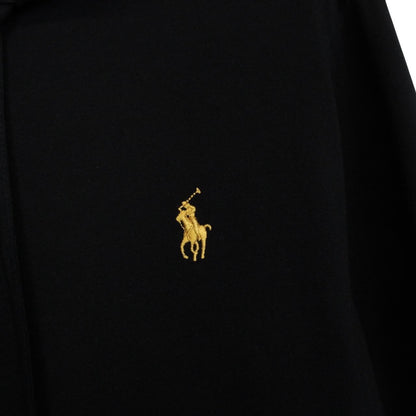 Polo Ralph Lauren Black Logo Embroidered Cotton Hoodie