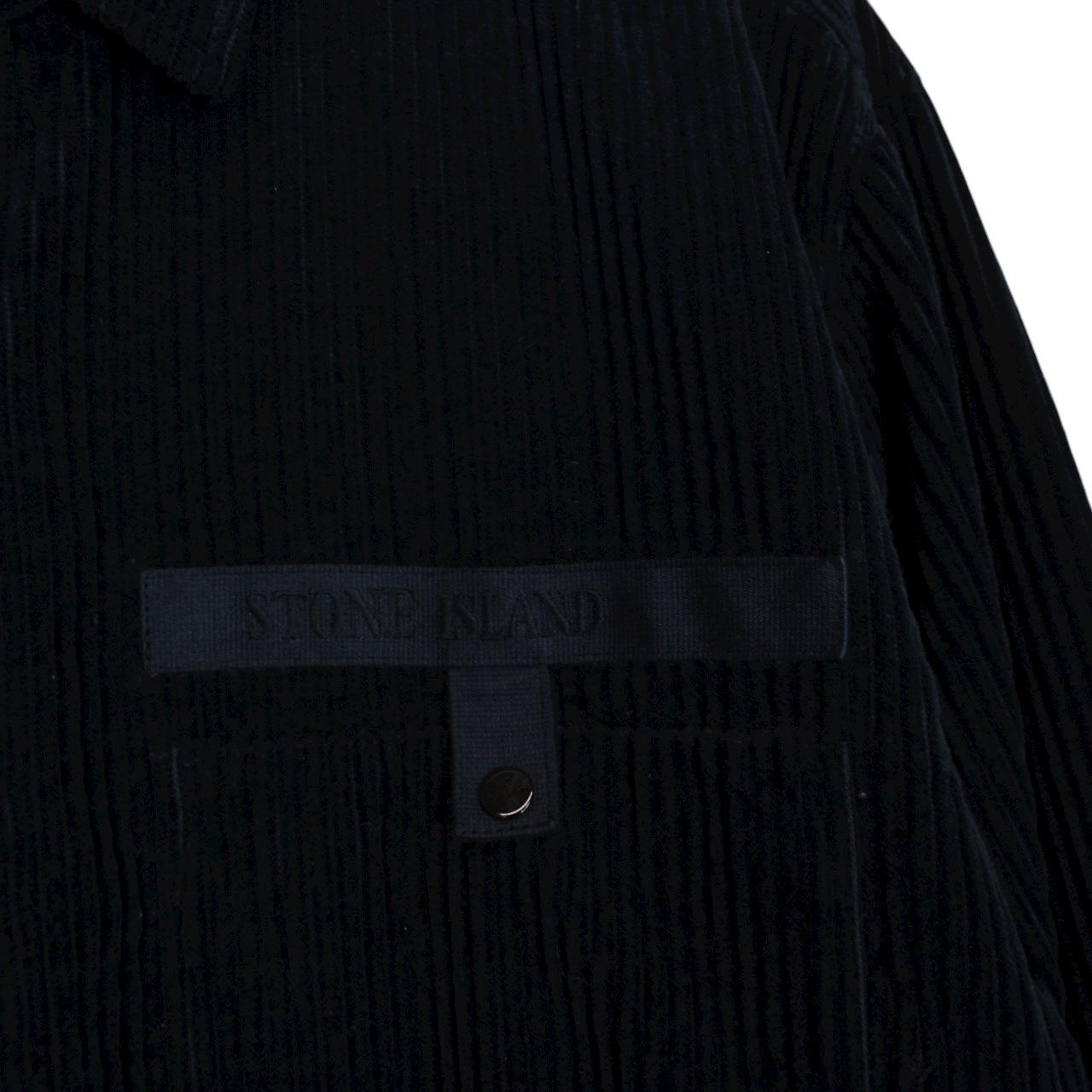 Stone Island AW 2022 Navy Blue Long Sleeve Jumbo Corduroy Shirt