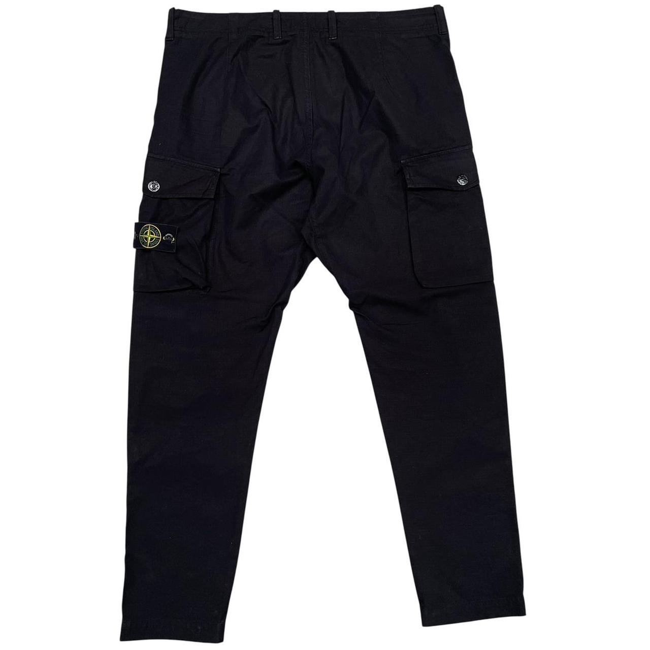 Stone Island AW 2019 Black RE-T Fit Ripstop Cargo Trousers