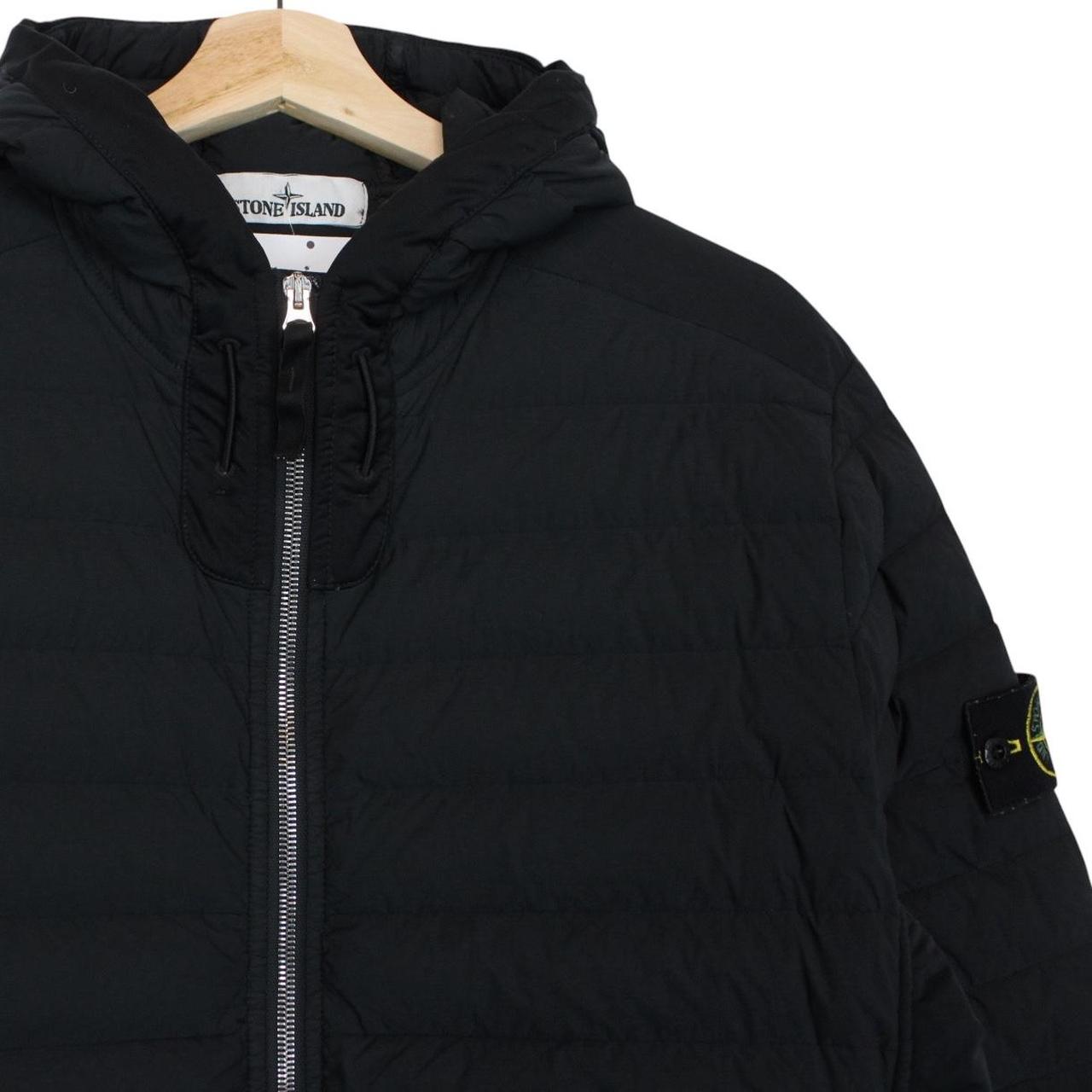 Stone Island AW 2020 Black Loom Woven Chambers Stretch Nylon TC Down Jacket