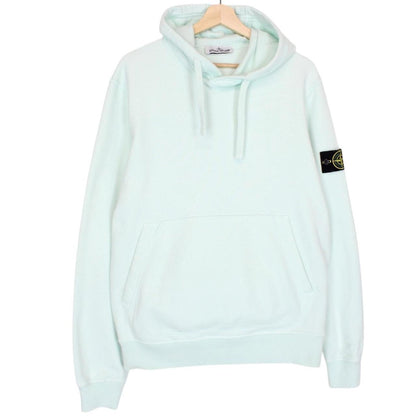 Stone Island AW 2022 Mint Green Cotton Hoodie Jumper