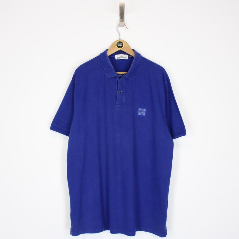 Stone Island Blue Short Sleeve Compass Polo Shirt