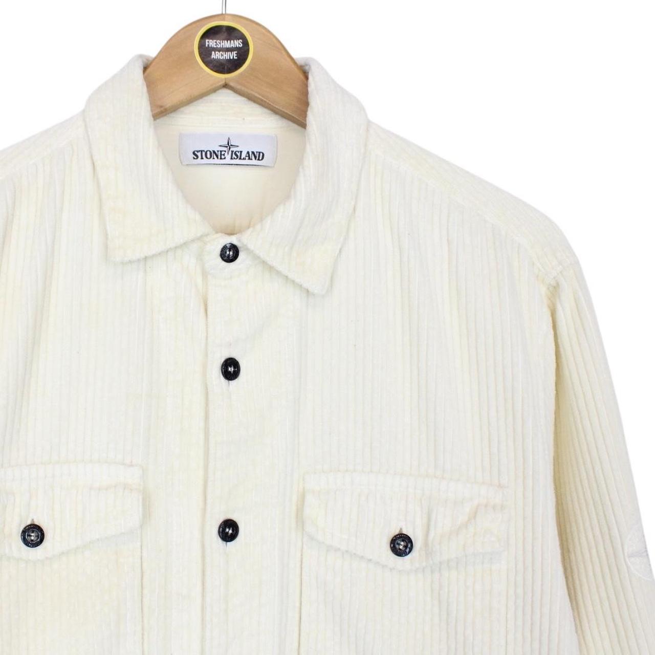 Stone Island AW 2020 Cream Long Sleeve Jumbo Corduroy Shirt