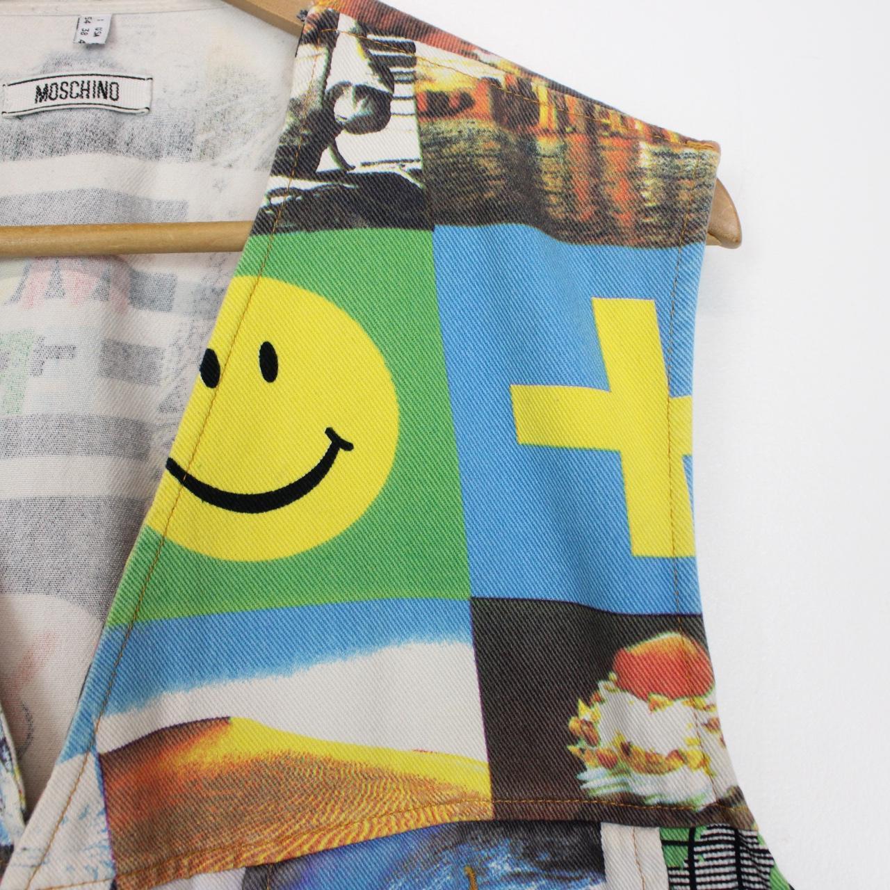 Vintage 90s Moschino Multicoloured Opposites Ying Yang Vest Jacket