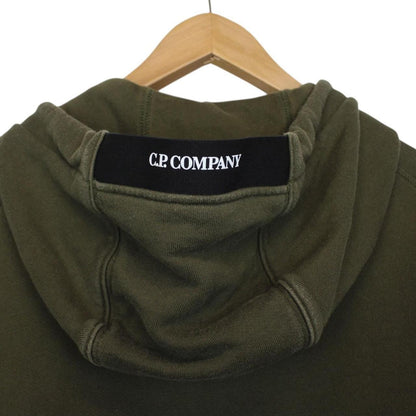 CP Company Khaki Green Pullover Lens Hoodie Jumper