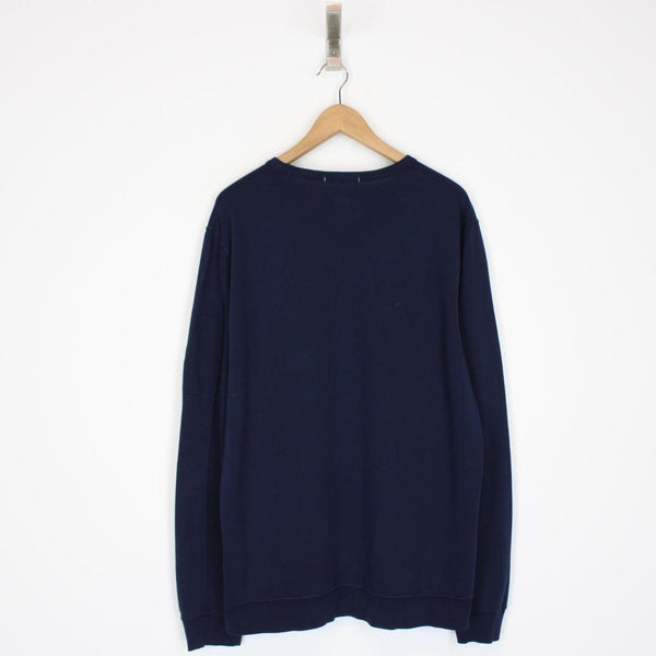 CP Company Navy Blue Lens Thin Sweatshirt Jumper