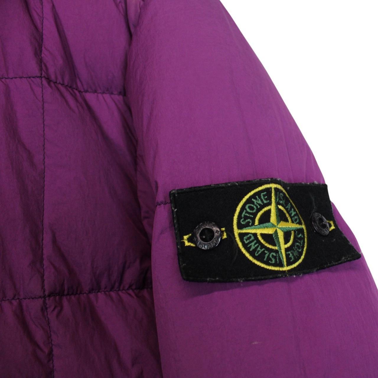 Stone Island AW 2018 Purple Garment Dyed Crinkle Reps NY Down Puffer Jacket