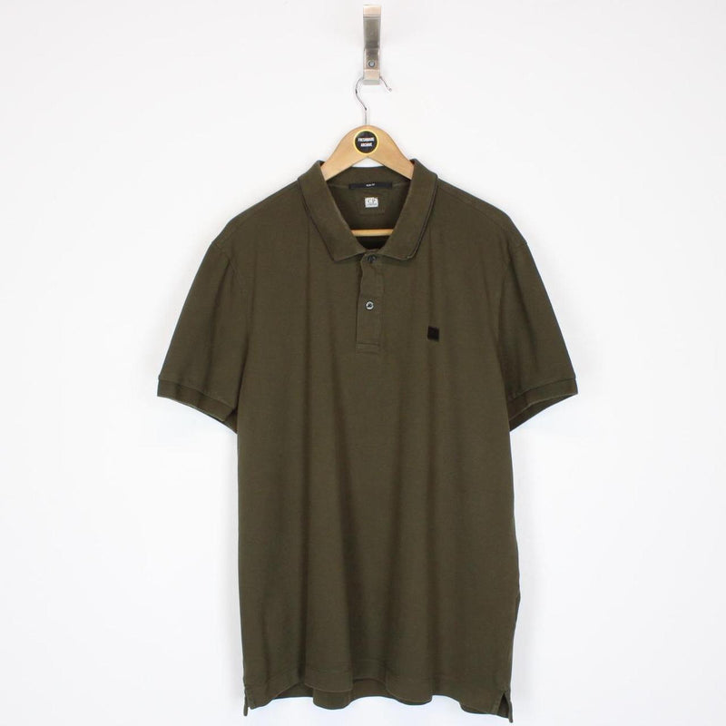 CP Company Khaki Green Short Sleeve Tacting Polo Shirt