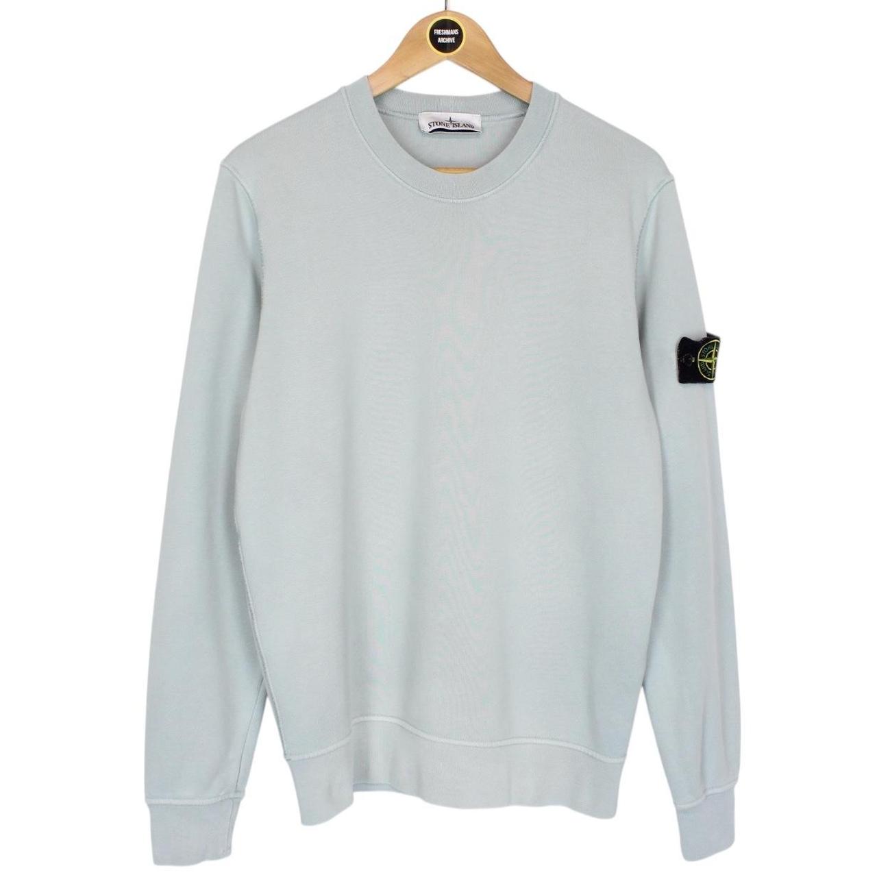 Stone Island Blue Cotton Sweatshirt Jumper