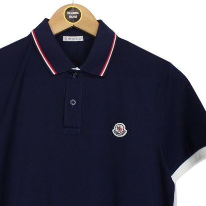 Moncler Maglia Manica Corta Navy Blue Short Sleeve Polo Shirt