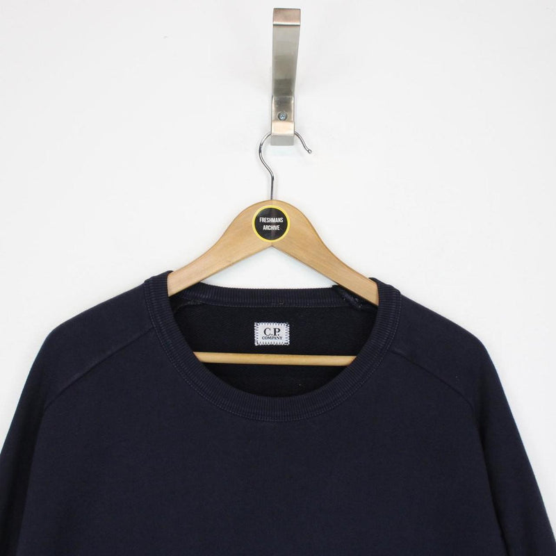 スウェット・トレーナー C.P. Company Fleece crew-neck sweatshirt with diagonal lense C.P. Company Diagonal Raised Fleece Lens Sweatshirt White at