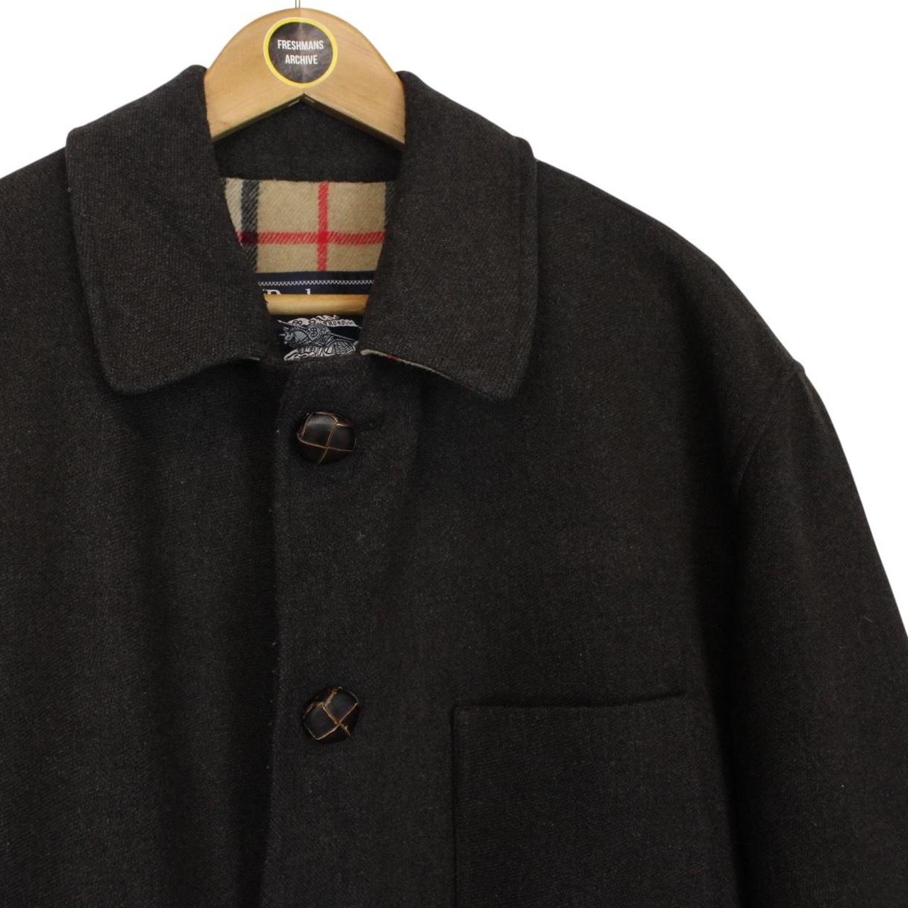 Vintage 90s Burberry Brown Cashmere Wool Blend Coat