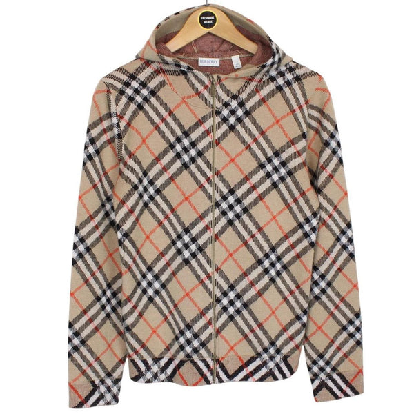 Burberry Tan Brown Archive Nova Check Full Zip Hoodie Jumper