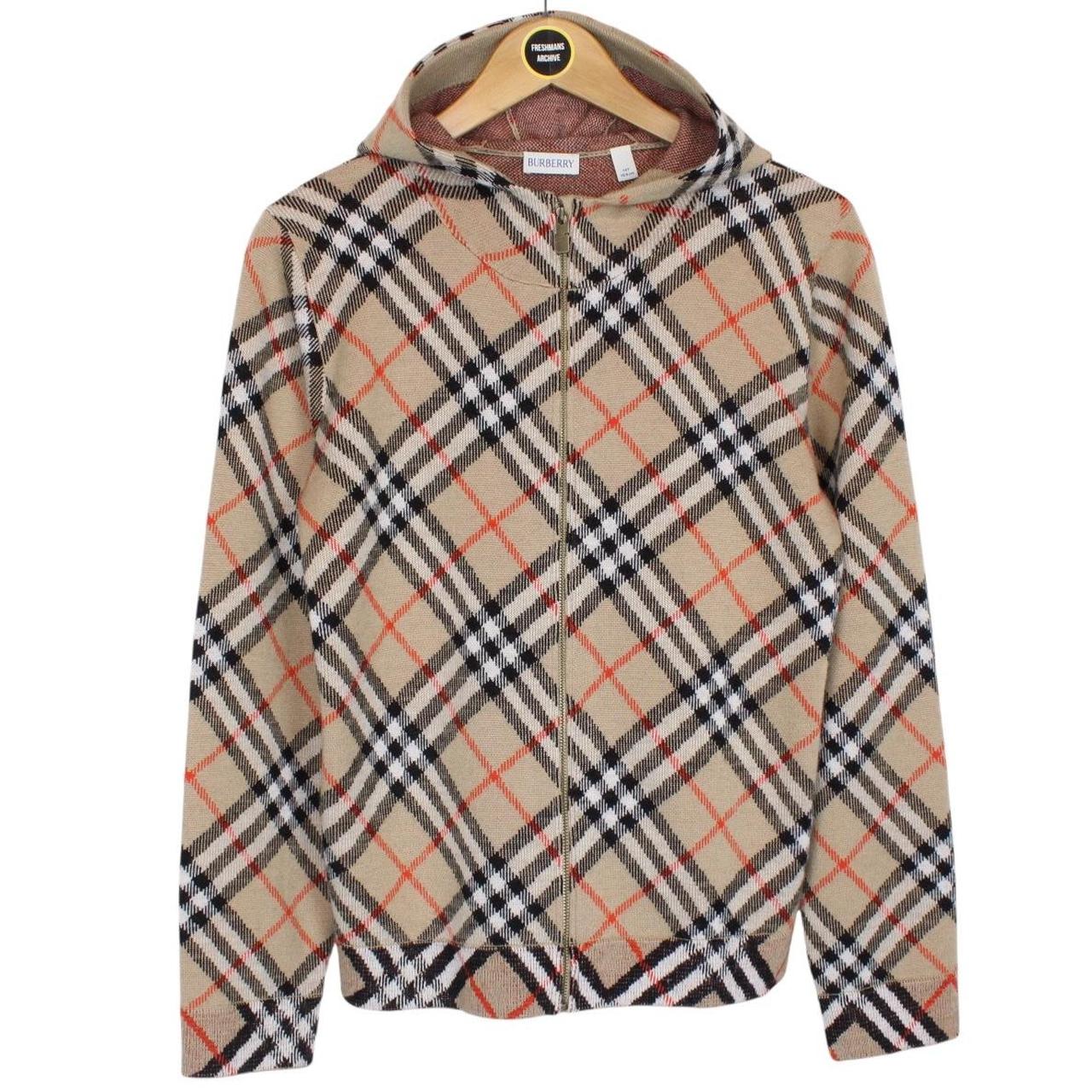 Burberry Tan Brown Archive Nova Check Full Zip Hoodie Jumper