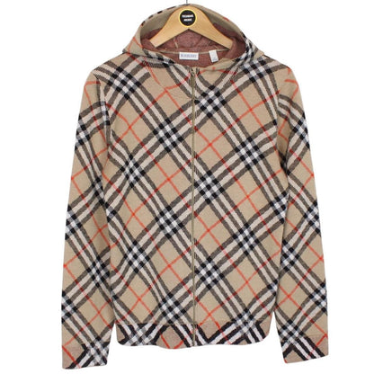 Burberry Tan Brown Archive Nova Check Full Zip Hoodie Jumper