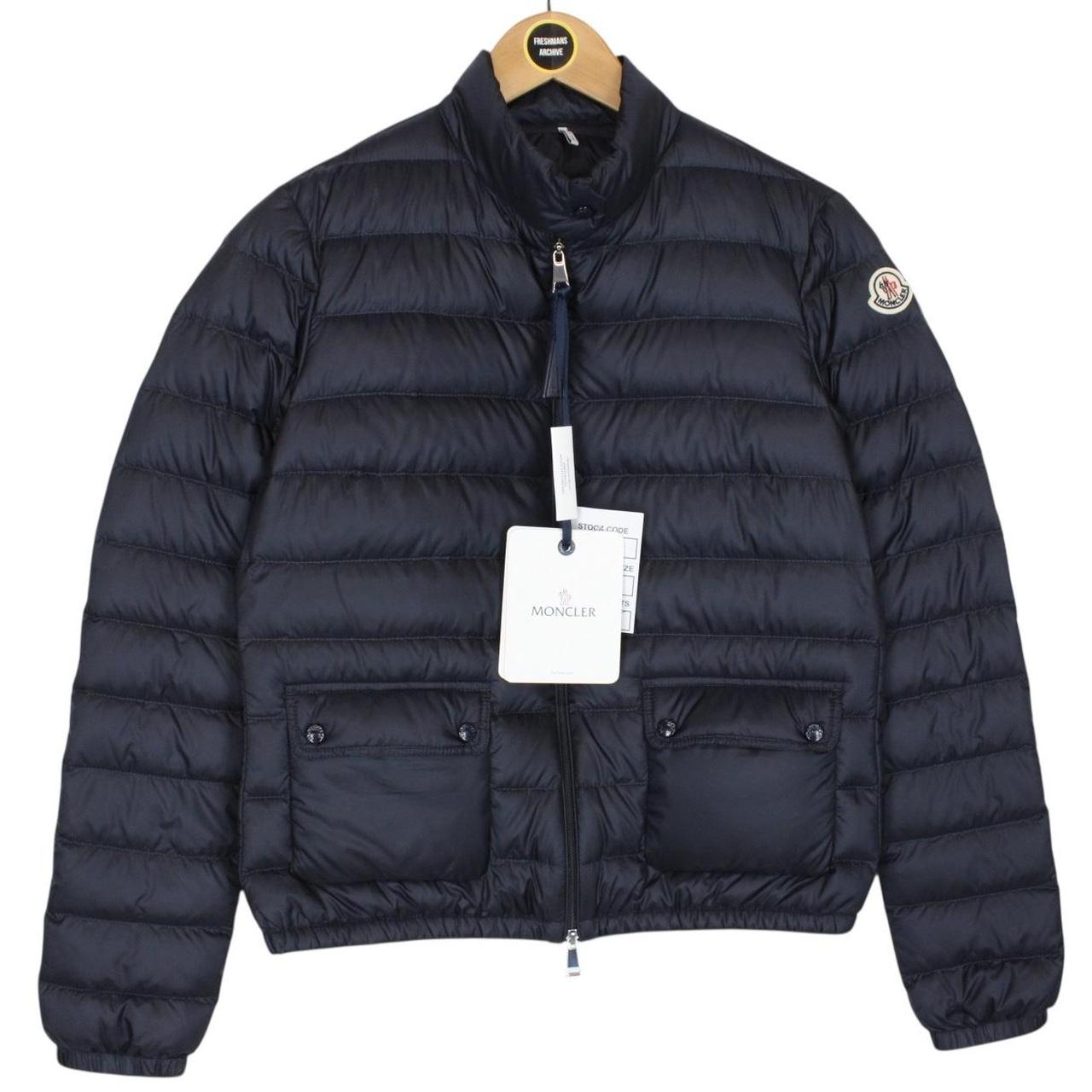 Moncler Lans Navy Blue Quilted Down Jacket