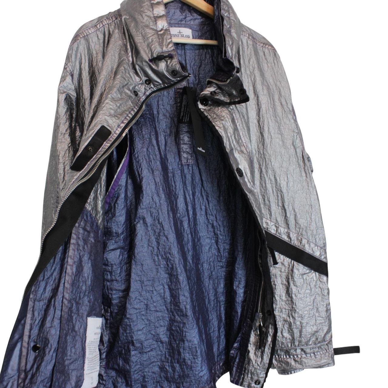 Stone Island SS 2025 Metallic Silver Metal Cover Jacket