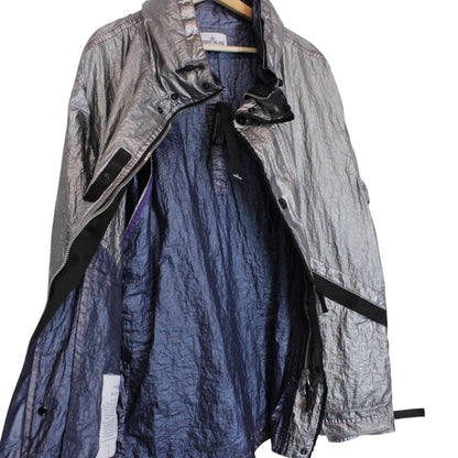 Stone Island SS 2025 Metallic Silver Metal Cover Jacket