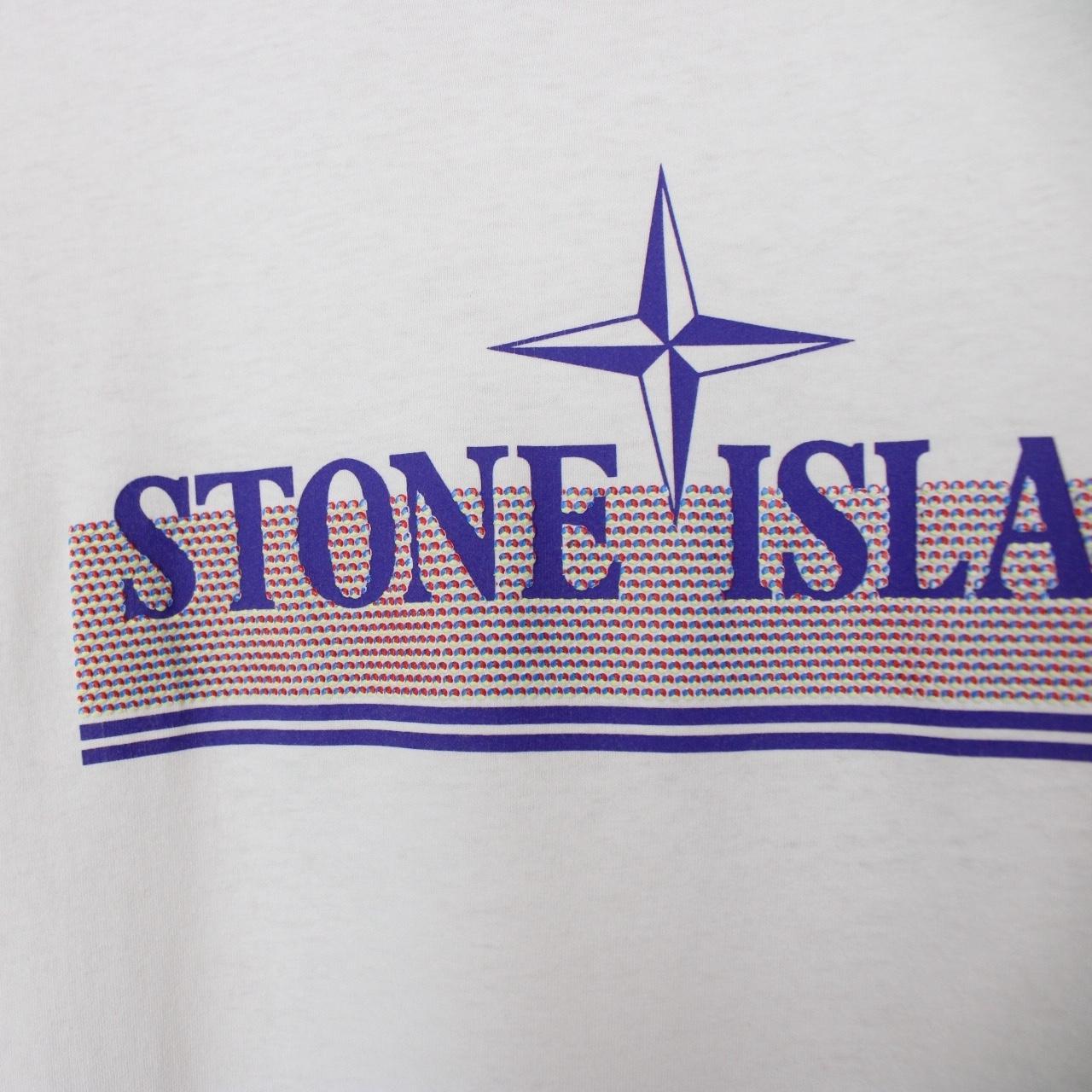 Stone Island SS 2022 White Short Sleeve Logo Print T-Shirt
