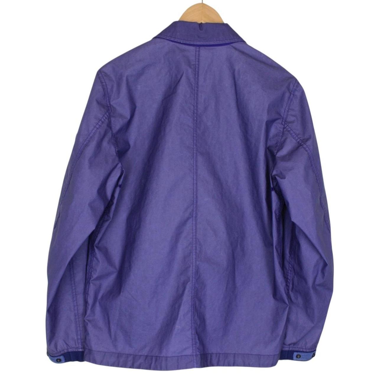 Stone Island SS 2022 Blue Aggressive Gommato Logo Jacket