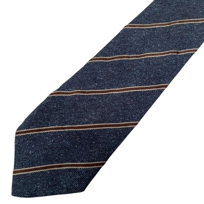 Vintage Burberry London Blue Striped Silk Tie