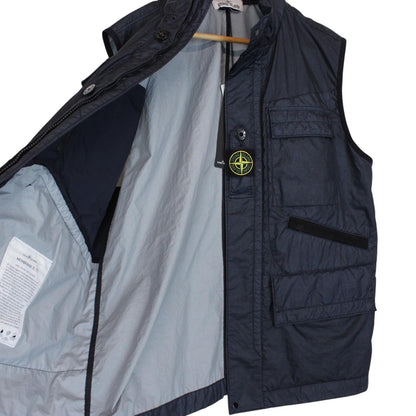 Stone Island SS 2022 Membrana 3L TC Navy Blue Vest Jacket