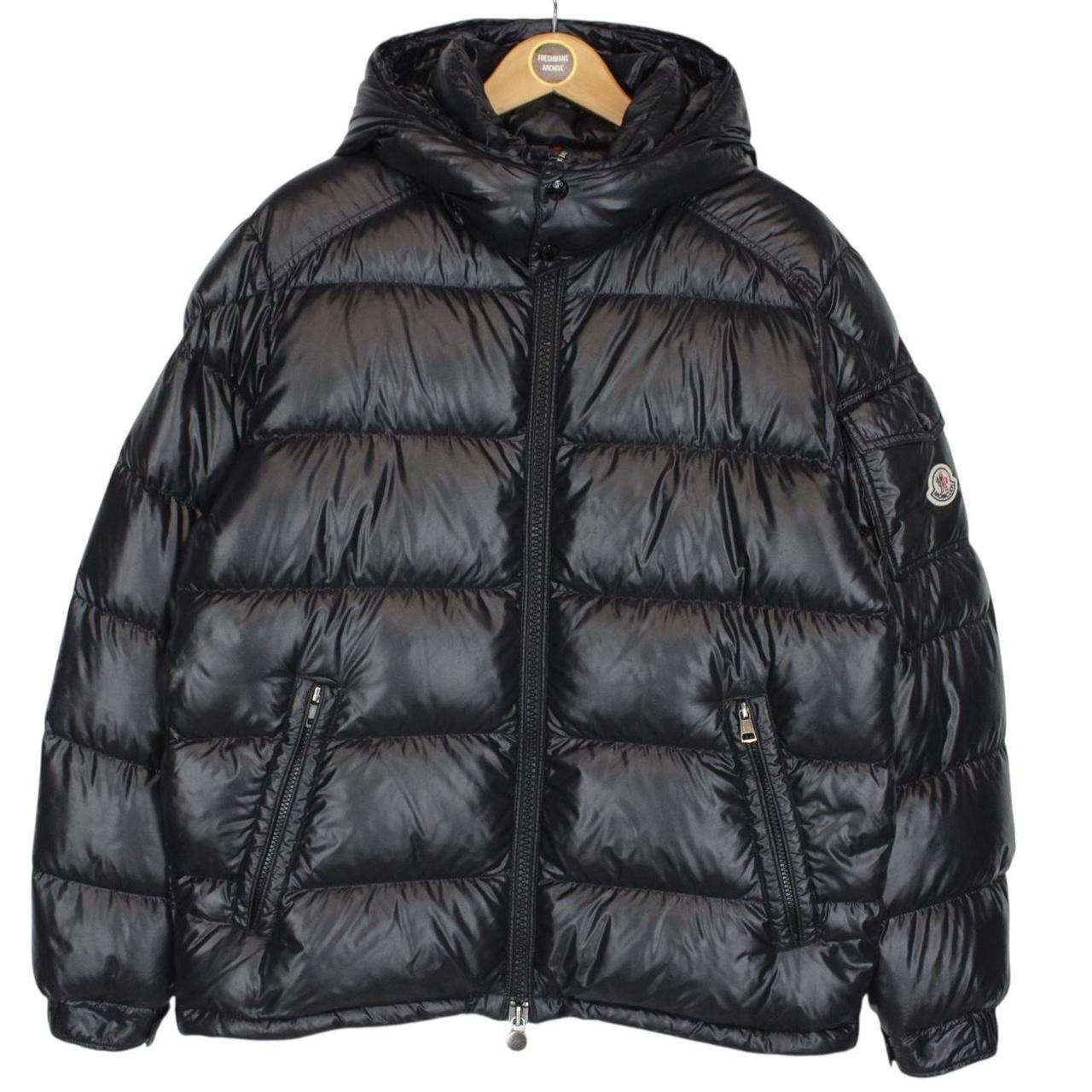 Moncler Maya Black Full Zip Hooded Down Puffer Jacket