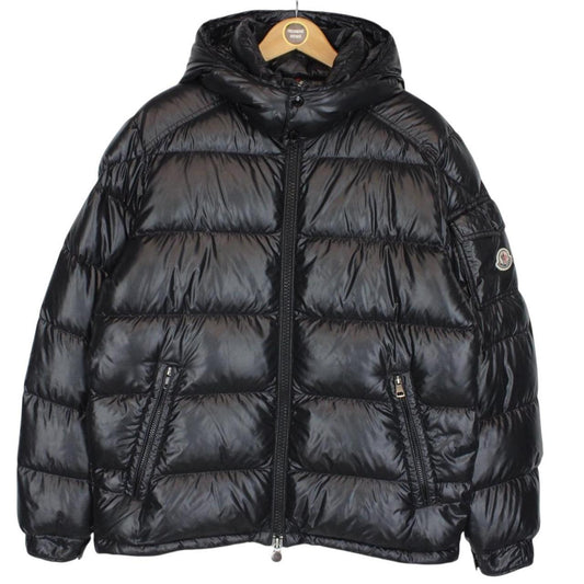 Moncler Maya Black Full Zip Hooded Down Puffer Jacket