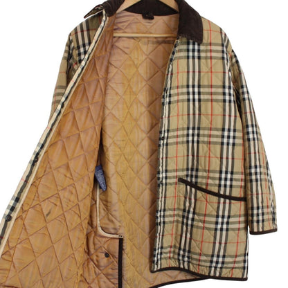 Vintage 90s Burberry Beige Nova Check Quilted Jacket