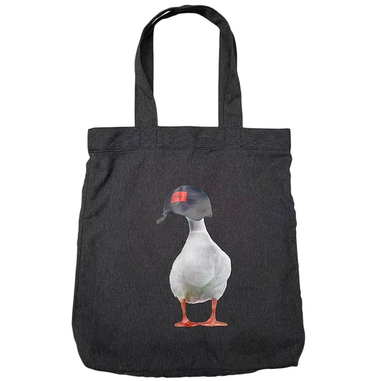 Hugo Boss Dark Grey Erik D Duck Tote Bag