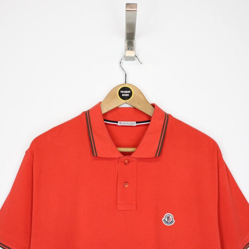 Moncler Maglia Manica Corta Orange Short Sleeve Polo Shirt
