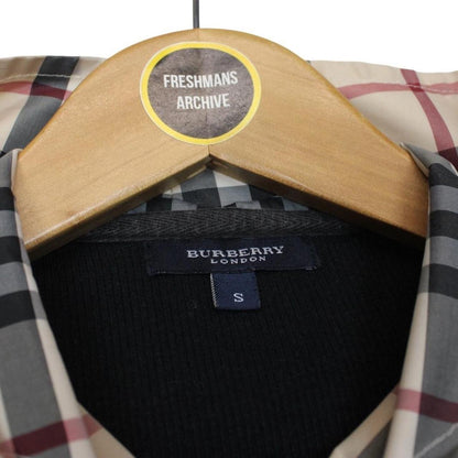 Vintage Burberry London Black Full Zip Nova Check Hoodie Jumper