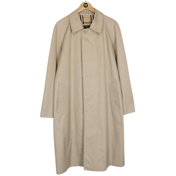 Vintage 90s Burberry Tan Brown Single Breasted Trench Coat