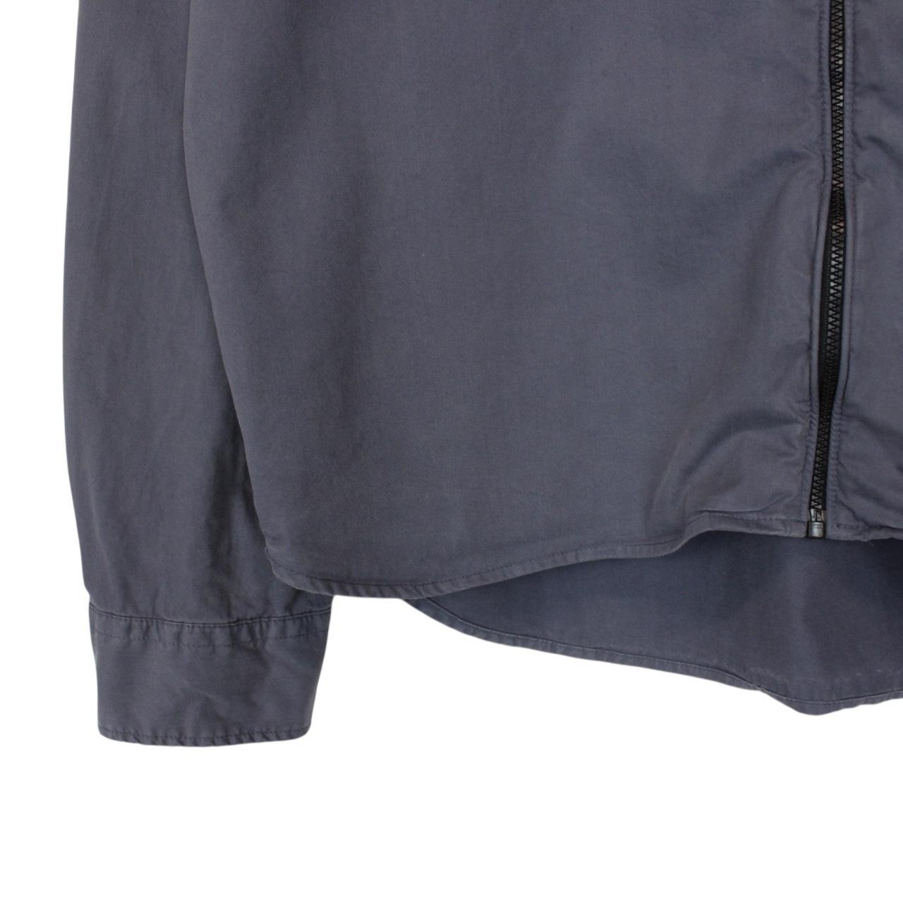 CP Company Grey Full Zip Cotton Lens Overshirt Jacket
