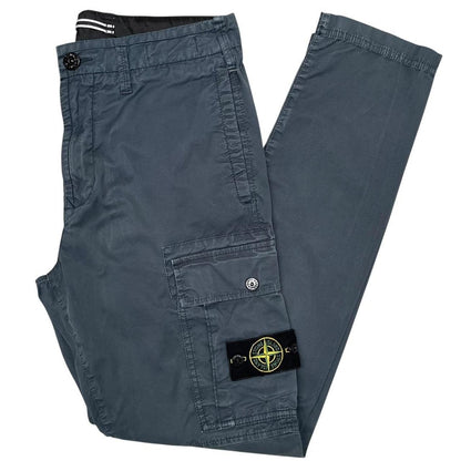 Stone Island SS 2022 Navy Blue Slim Fit Cargo Trousers
