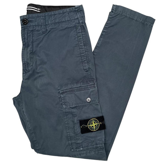 Stone Island SS 2022 Navy Blue Slim Fit Cargo Trousers