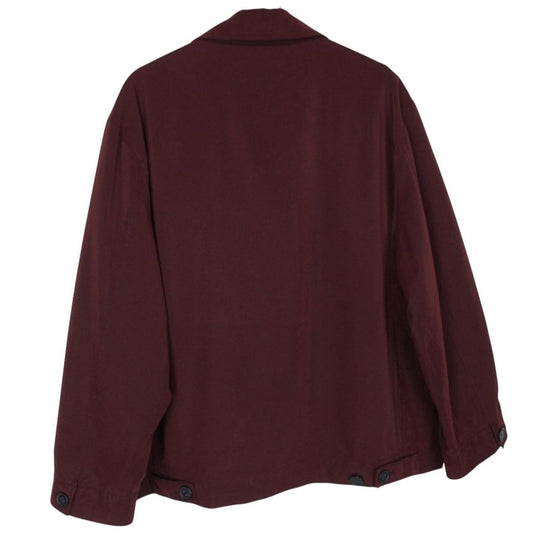 Burberry London Burgundy Nova Check Lined Harrington Jacket