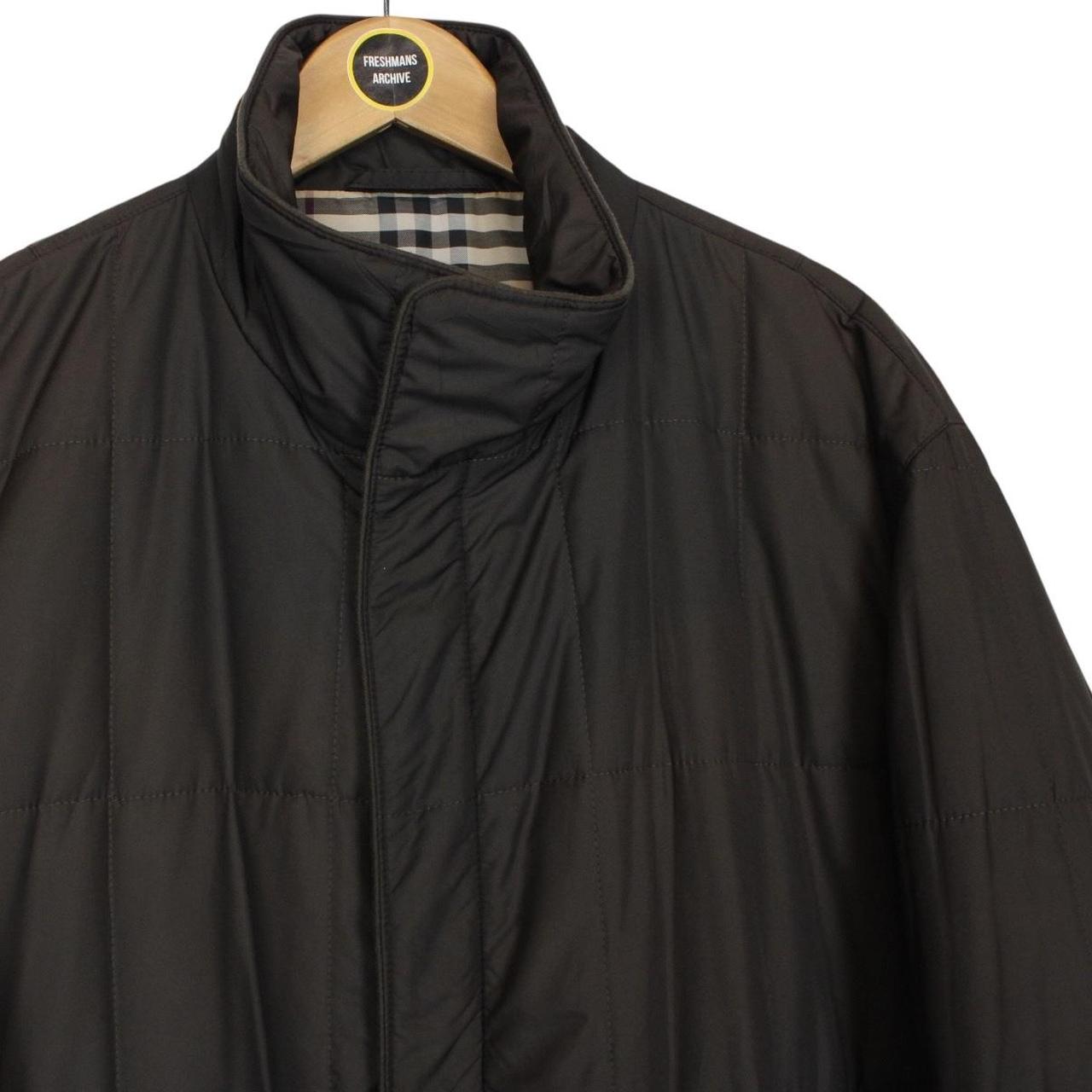 Vintage Burberry London Brown Nova Check Lined Quilted Coat