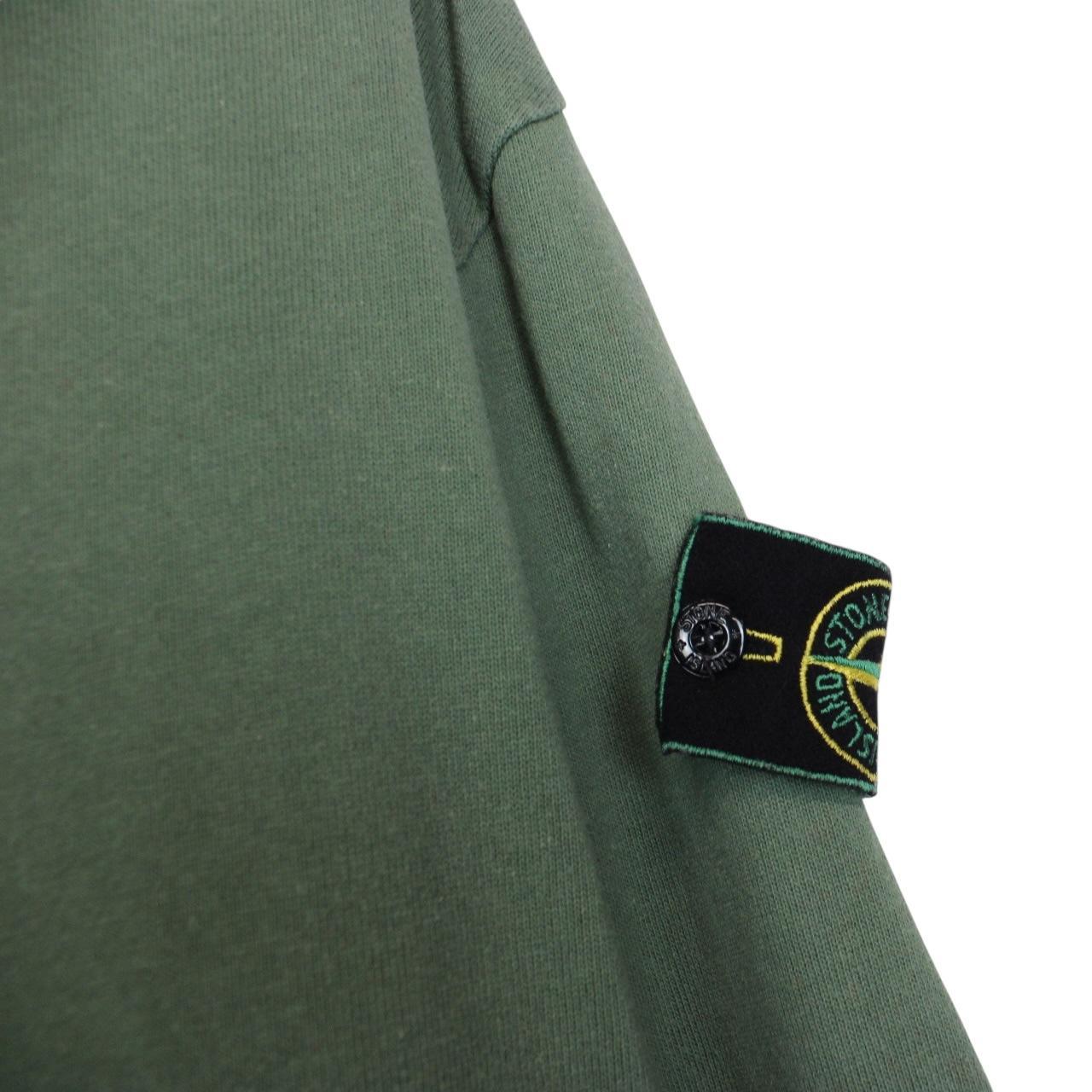 Stone Island SS 1995 Green Full Zip Cotton Sweatshirt