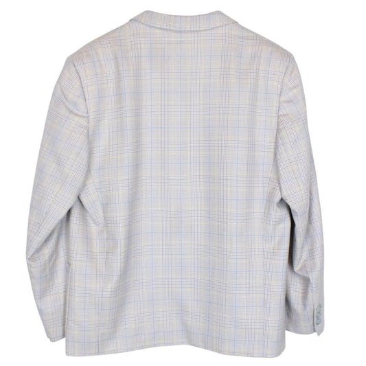 Vintage 80s Burberry Lilac Purple Check Wool and Silk Blazer Jacket