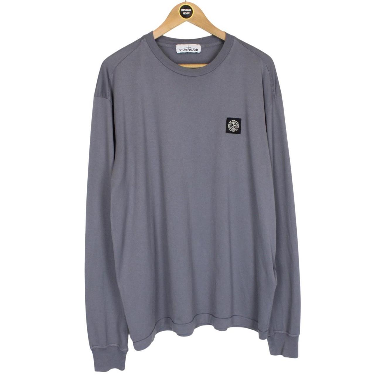 Stone Island SS 2021 Grey Long Sleeve Compass T-Shirt