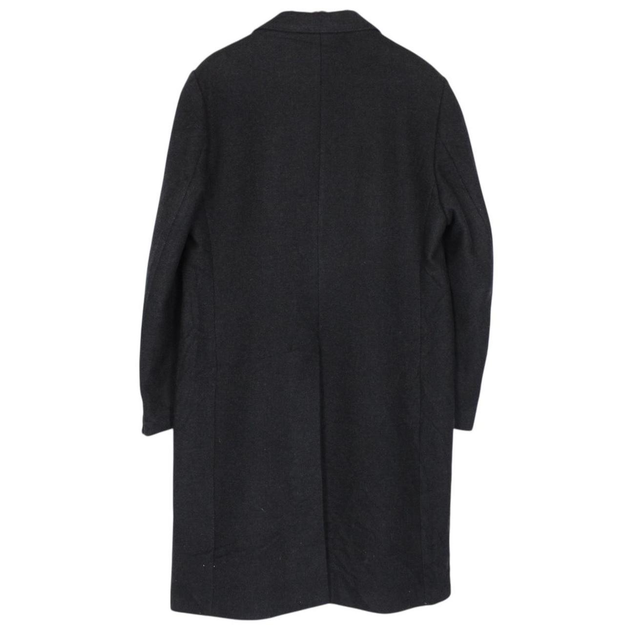 Vintage 90s Burberry Dark Grey Wool Overcoat