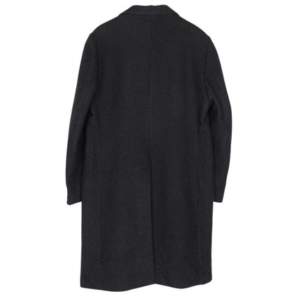 Vintage 90s Burberry Dark Grey Wool Overcoat